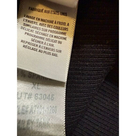 Agolde Women's Bailey Ribbed Knit Round Neck Racerback Tank Top Black Size XL - Picture 6 of 10